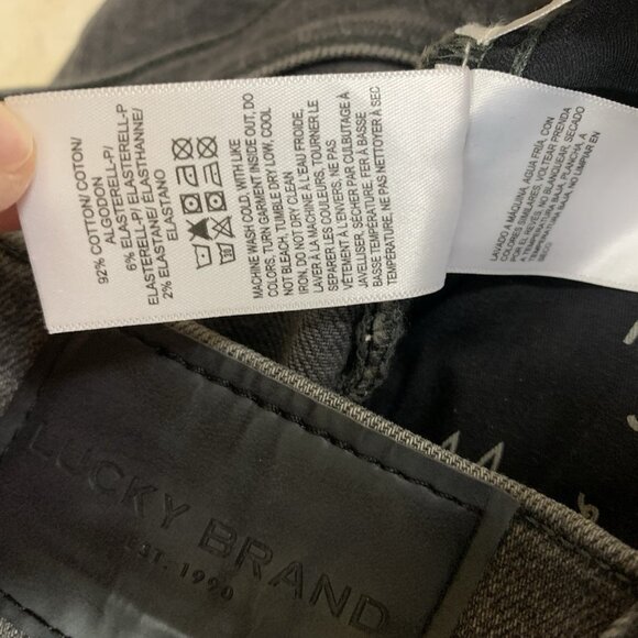 Lucky Brand Bridgette High Rise Skinny Jeans Gray Distressed Size 8 29 - Picture 7 of 7